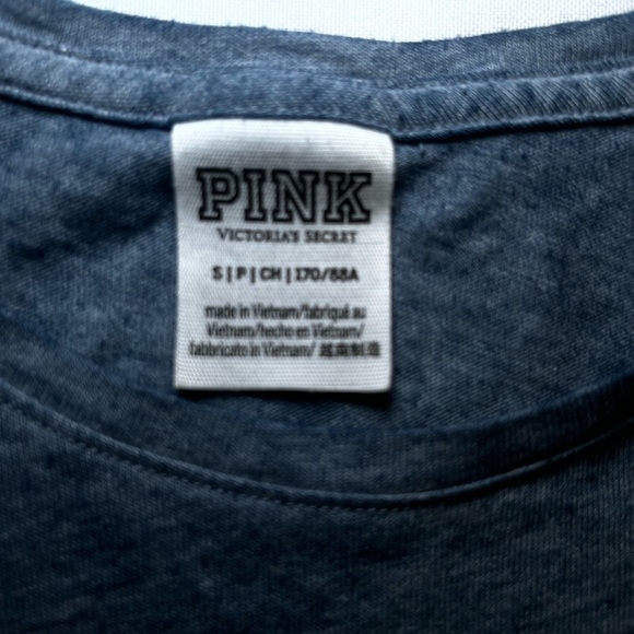 PINK Victoria's Secret You Get What You Sweat Blue Muscle Tee Size Small - Picture 5 of 6